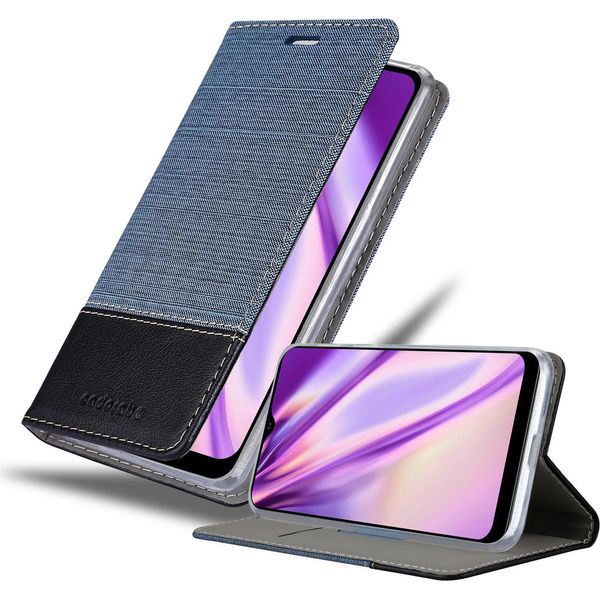 Cadorabo Custodia Per Samsung Galaxy A10S / M01S Custodia Protettiva In Blu Custodia Per Cellulare Custodia A Libro Cover-image