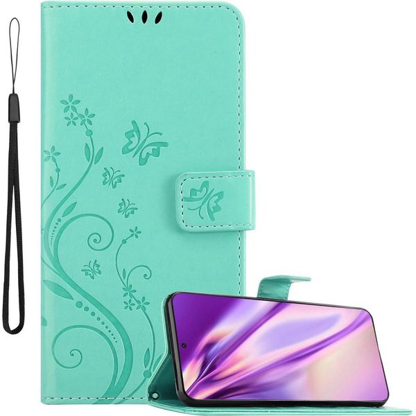 Cadorabo Cover Per Samsung Galaxy S21 Ultra Cover Protettiva In Turchese Cover Protettiva Cover Telefono Cellulare Cover Fiori Custodia Fiore-image