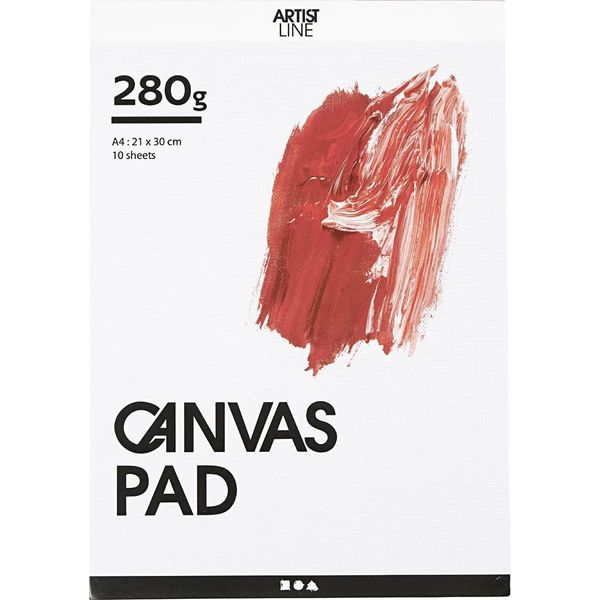 Creativ Company Blocco Di Tela A4 Carta Da Pittura 280G 10 Fogli Acrilico-image