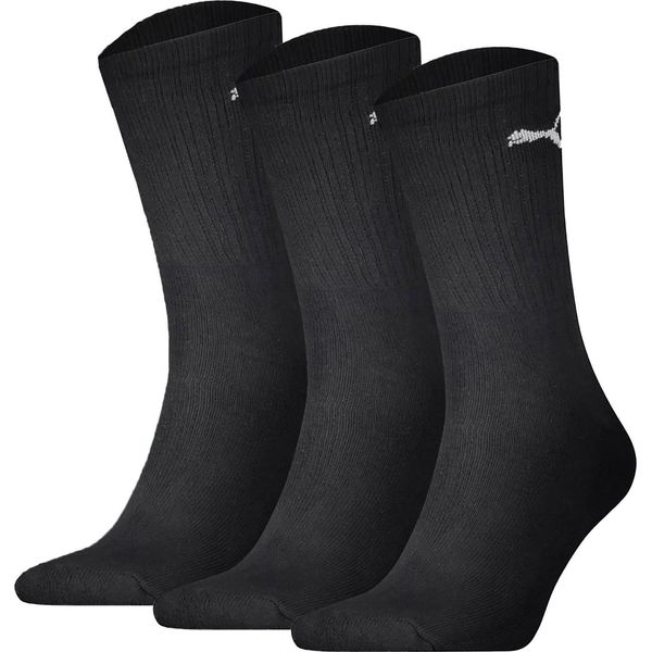 Calzini Sportivi Unisex Puma, Confezione Da 3 - Sport Crew Lightweigth, Calzini Da Tennis, Nero Tinta Unita 39-42-image