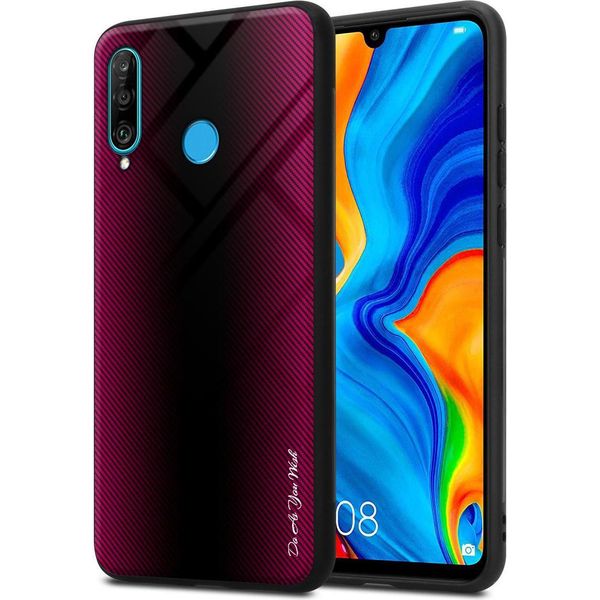 Cadorabo Custodia Per Huawei P30 Lite Custodia Protettiva In Rosa Custodia Del Telefono Cellulare Custodia Tpu Cover Vetro Temperato Custodia-image