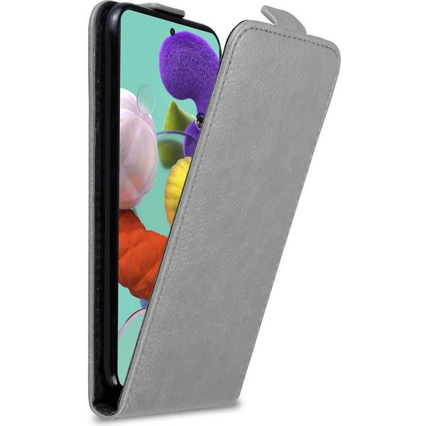 Custodia Cadorabo Per Samsung Galaxy A51 5G Custodia Protettiva In Grigio Custodia Flip Per Telefono Cellulare Custodia Cover-image