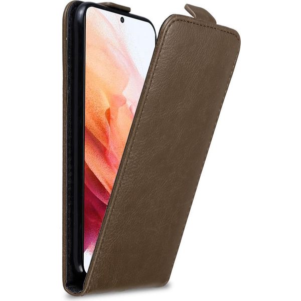 Cadorabo Cover Per Samsung Galaxy S21 5G Cover Protettiva In Marrone Flip Case Custodia Del Telefono Cellulare Case Cover-image