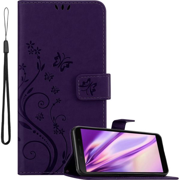 Cadorabo Cover Per Honor 9S / Huawei Y5P Cover Protettiva In Viola Cover Protettiva Cover Telefono Cellulare Cover Fiori Custodia Fiore-image