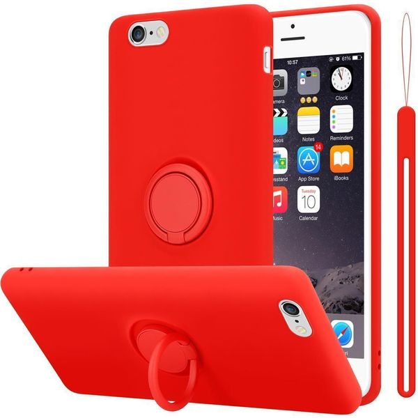 Custodia Cadorabo Per Apple Iphone 6 / 6S Custodia Protettiva In Rosso Custodia Per Cellulare Tpu Custodia Cover-image