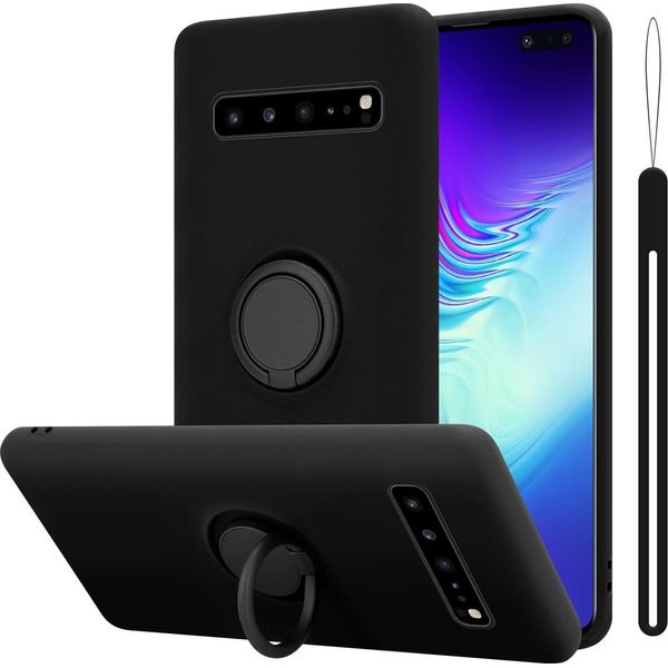 Cadorabo Cover Per Samsung Galaxy S10 5G Cover Protettiva In Nero Custodia Del Telefono Cellulare Tpu Custodia Cover-image