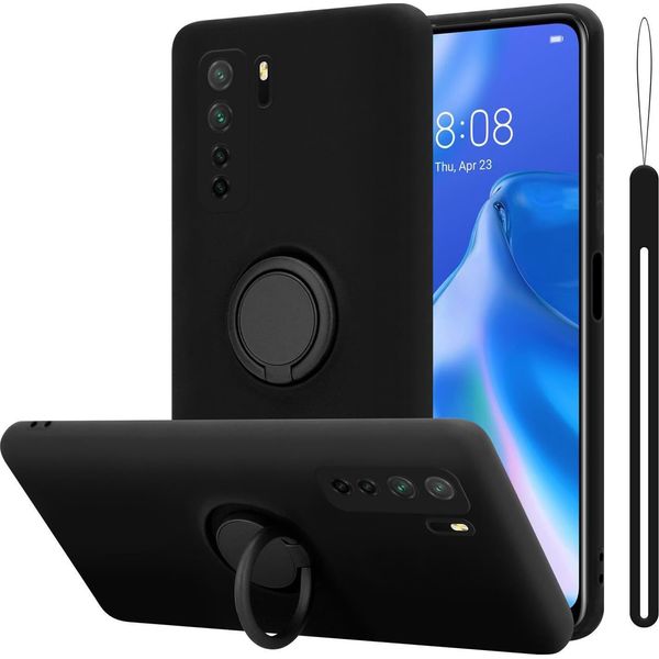 Cadorabo Cover Per Huawei Nova 6 Se / P40 Lite / Nova 7I Cover Protettiva In Nero Custodia Per Cellulare Tpu Cover-image