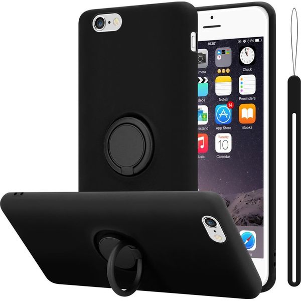 Cadorabo Custodia Per Apple Iphone 6 Plus / 6S Plus Custodia Protettiva In Nero Custodia Per Cellulare Tpu Custodia Cover-image