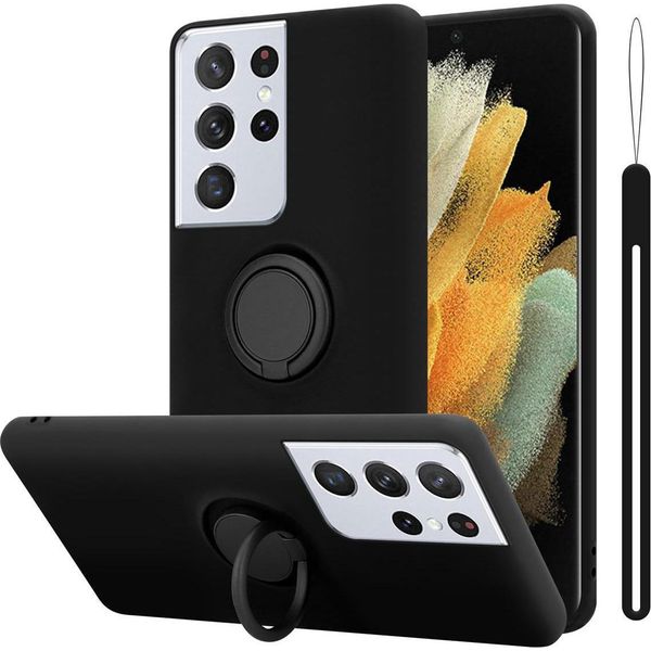 Cadorabo Custodia Per Samsung Galaxy S21 Ultra Custodia Protettiva In Nero Custodia Per Cellulare Tpu Etui Case Cover-image