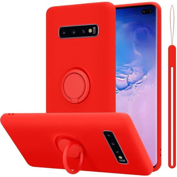 Custodia Cadorabo Per Samsung Galaxy S10 4G Cover Protettiva In Rosso Custodia Per Telefono Cellulare Tpu Custodia Cover-image