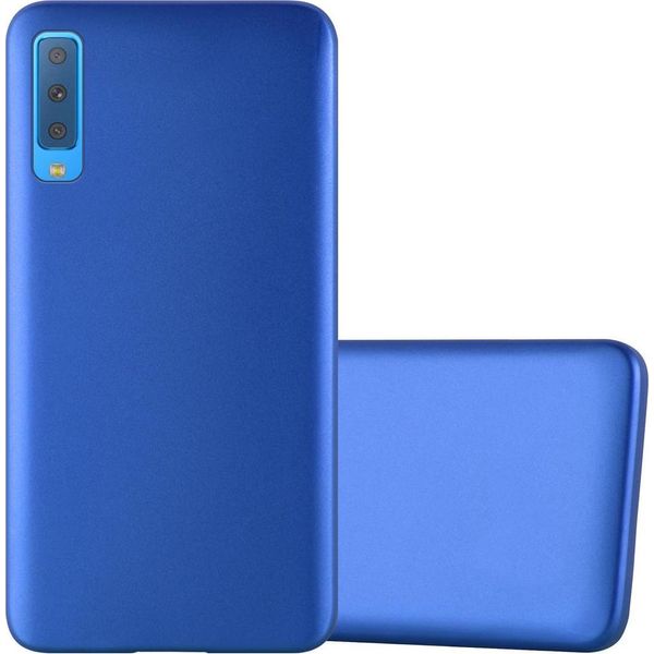 Cadorabo Cover Protettiva Per Samsung Galaxy A7 2018 Custodia In Blu Custodia Per Telefono Cellulare Tpu Custodia In Silicone Cover Case-image