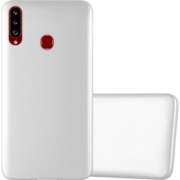Cadorabo Custodia Protettiva Per Samsung Galaxy A20S In Argento Custodia Del Telefono Cellulare Custodia In Silicone Tpu Cover Case-image