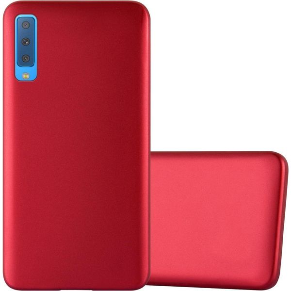 Cadorabo Cover Protettiva Per Samsung Galaxy A7 2018 Custodia In Rosso Per Telefono Cellulare Tpu Custodia In Silicone Cover Case-image