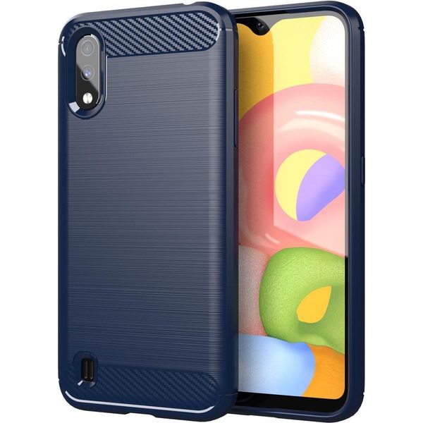 Custodia Cadorabo Per Samsung Galaxy A01 In Tpu Blu Protettivo Custodia Cover Telefono Cellulare-image