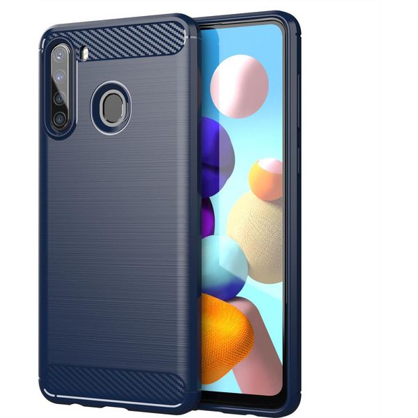 Custodia Cadorabo Per Samsung Galaxy A21 In Tpu Blu Protettivo Custodia Cover Telefono Cellulare-image