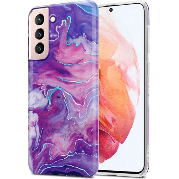 Cadorabo Custodia Protettiva Per Samsung Galaxy S21 5G In Tpu Viola Custodia Per Cellulare Custodia Cover-image