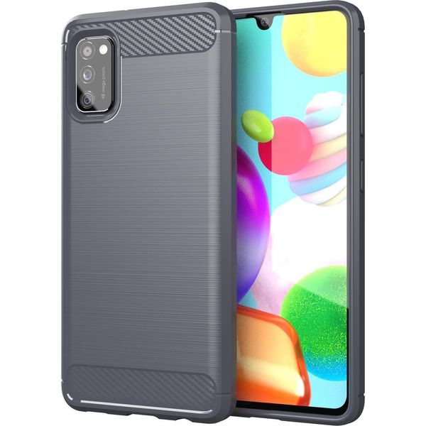 Custodia Cadorabo Per Samsung Galaxy A41 In Tpu Grigio Protettivo Custodia Cover Telefono Cellulare-image