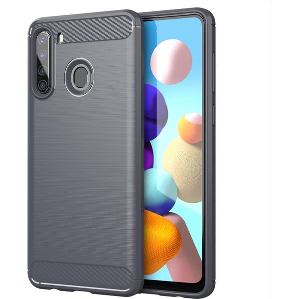 Custodia Cadorabo Per Samsung Galaxy A21 In Tpu Grigio Protettivo Custodia Cover Telefono Cellulare-image