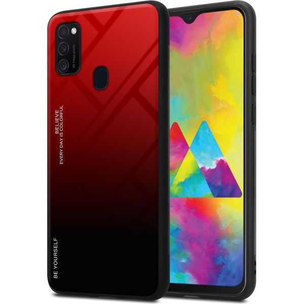 Cadorabo Custodia Per Samsung Galaxy M21 / M30S Cover Protettiva In Nero Custodia Per Cellulare Tpu Custodia Cover Vetro Temperato-image