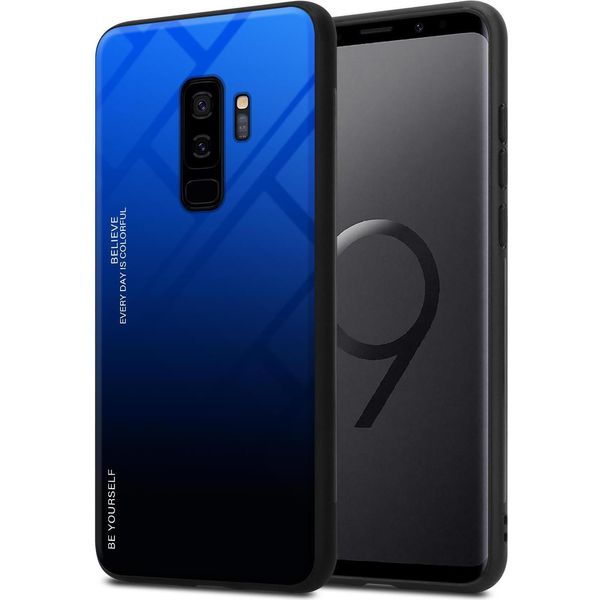 Cadorabo Custodia Per Samsung Galaxy S9 Plus Cover Protettiva In Nero Custodia Per Cellulare Tpu Custodia Cover Vetro Temperato-image