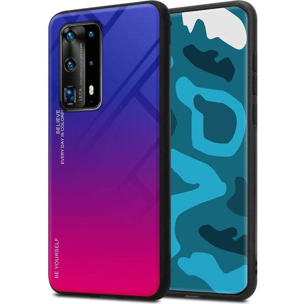 Cadorabo Custodia Per Huawei P40 Pro / P40 Pro+ Custodia Protettiva In Nero Custodia Per Cellulare Custodia In Tpu Custodia Cover Custodia In Vetro Temperato-image