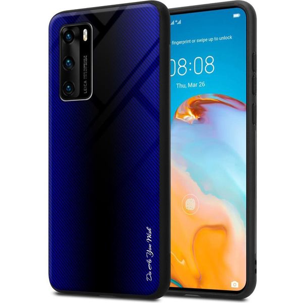 Cadorabo Custodia Per Huawei P40 Custodia Protettiva In Viola Custodia Del Telefono Cellulare Custodia Tpu Custodia Cover Vetro Temperato-image