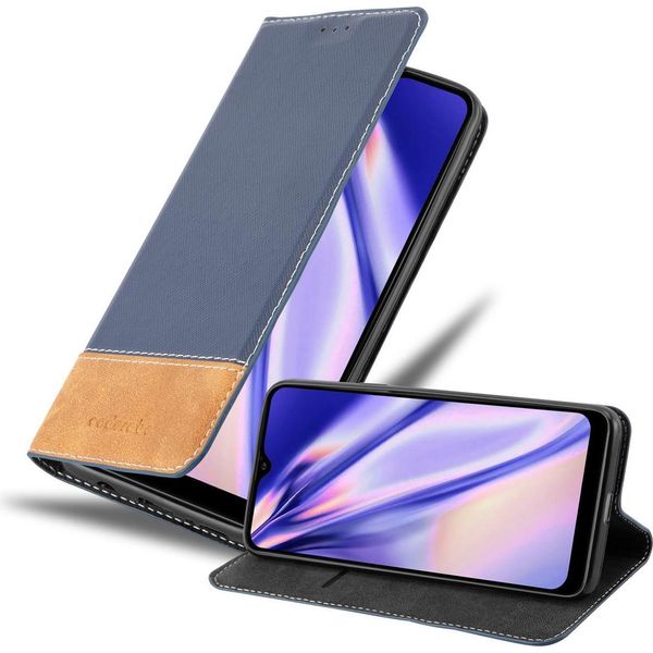 Cadorabo Cover Per Samsung Galaxy A10S / M01S Cover Protettiva In Blu Shandy Case Custodia A Libro Custodia In Similcuoio-image