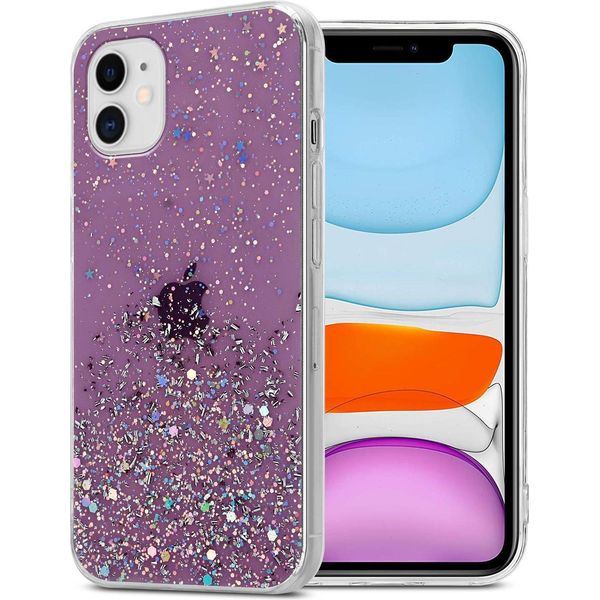 Cadorabo Custodia Per Apple Iphone 11 Pro Custodia Protettiva In Viola Custodia Del Telefono Cellulare Custodia Tpu Custodia Glitter Cover Custodia Glitter-image