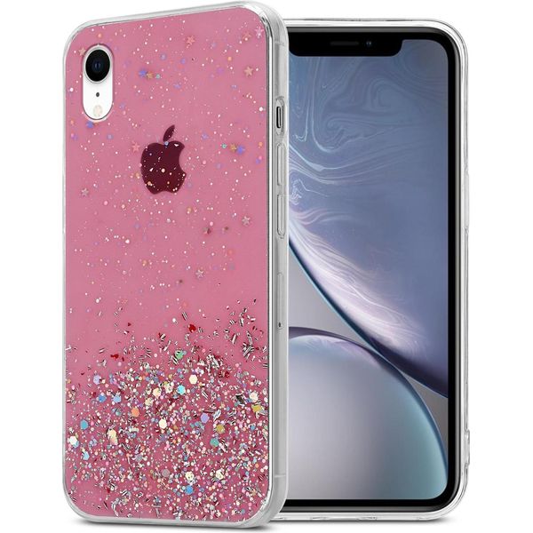 Cadorabo Custodia Per Apple Iphone Xr Custodia Protettiva In Rosa Custodia Del Telefono Cellulare Custodia Tpu Custodia Glitter Cover Glitter-image