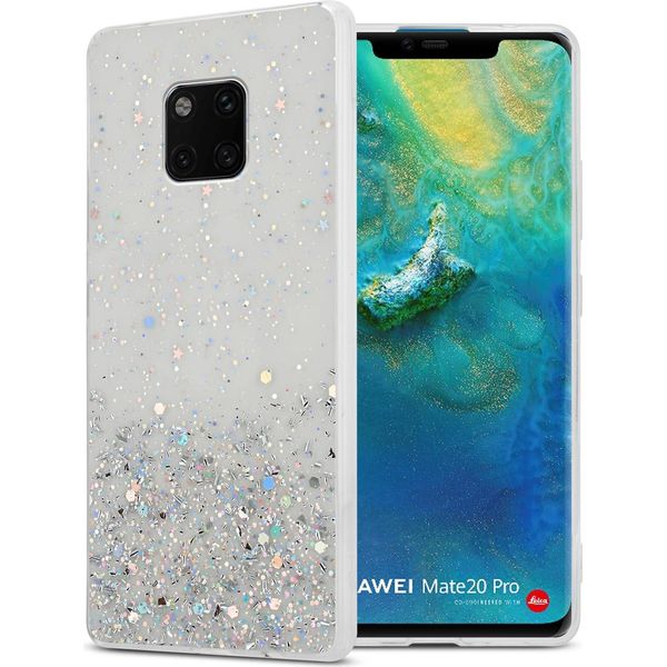 Custodia Cadorabo Per Huawei Mate 20 Pro Custodia Protettiva In Tpu Trasparente Custodia Per Telefono Cellulare Custodia Glitter Cover Glitter-image