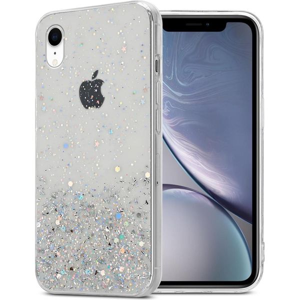 Cadorabo Custodia Per Apple Iphone Xr Custodia Protettiva In Custodia Trasparente Per Telefono Cellulare Tpu Custodia Cover Glitter Glitter-image