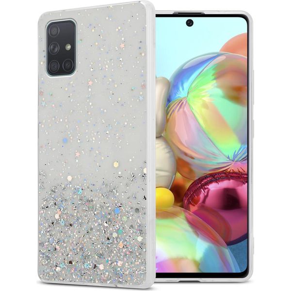 Cadorabo Cover Per Samsung Galaxy A71 5G Cover Protettiva In Custodia Trasparente Per Telefono Cellulare Tpu Case Glitter Cover Cover Glitter-image