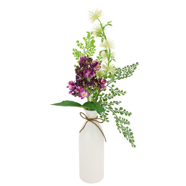 Kunstblume I.Ge.A. "Arrangement Hortensie In Vase", Rot (Burgund), B:20Cm H:50Cm L:15Cm, Kunststoff, Kunstpflanzen, Zaubernuss Farn Hochzeitsdeko Dekoblumen Hochzeit Bouquet Blumenstrauß-image