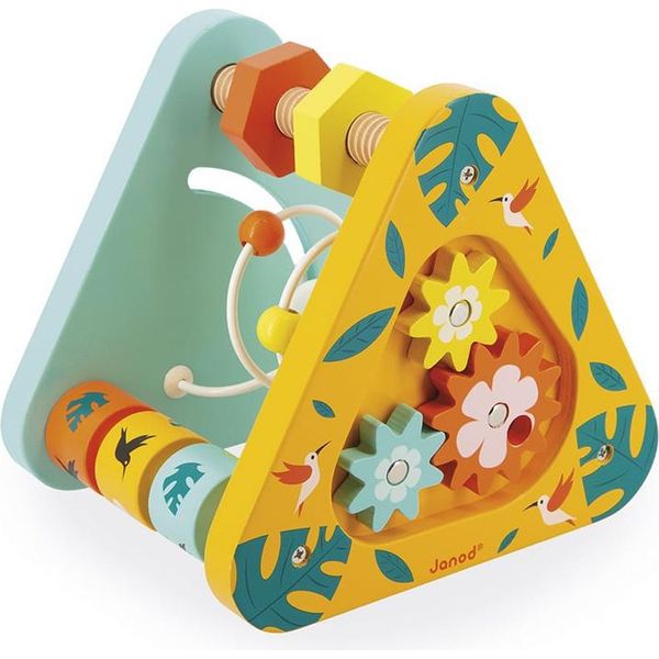 Janod Tropik - Triangolo Di Attività In Legno - Giocattolo Educativo-image