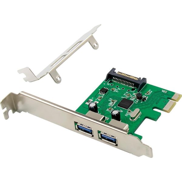 Conceptronic Emrick 2-Port Usb 3.2 Gen 2 Pci-Express-Karte - Pcie - Usb 3.2 Gen 1 (3.1 Gen 1) - Pci 2.0 - Sata 15-Pin --image