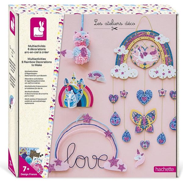 Janod Kit Artigianale Arcobaleno - Kit Di Decorazione Creativa Per Bambini-image