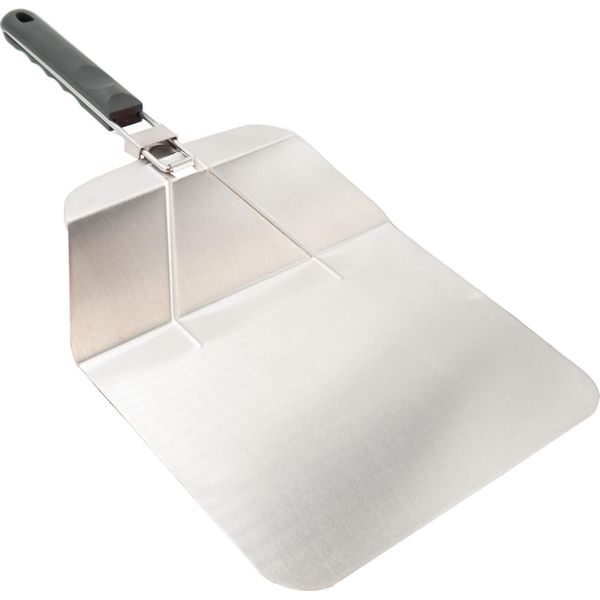 Intirilife Buccia Per Pizza Pieghevole In Acciaio Inox - 54 X 25,5 X 5 Cm Con Manico Pieghevole In Acciaio Inox Per Pietra Per Pizza, Grill O Forno, Buccia Per Pizza, Compattamente Stivabile-image