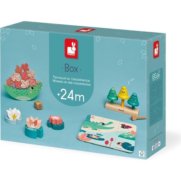 Janod - Scatola Giocattolo 24 Mesi Concentrazione - Giocattolo Educativo In Legno-image