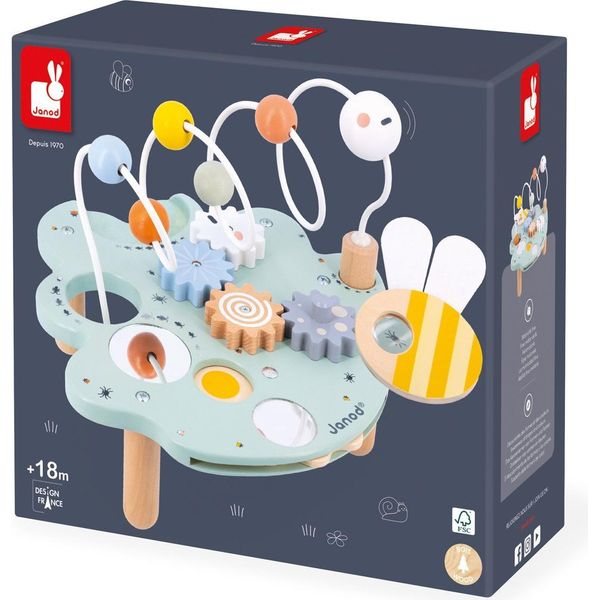 Janod Sweet Cocoon - Scheda Di Attività In Legno Per Bambini - Giocattolo Educativo-image