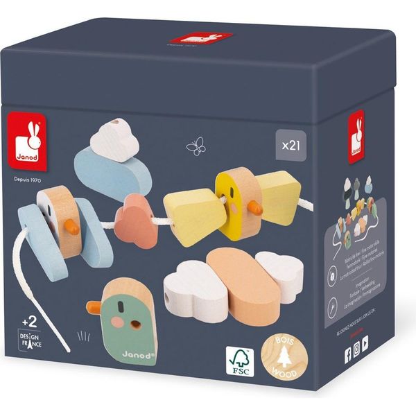 Janod Sweet Cocoon - Set Di Giocattoli In Legno Per Uccelli Per Bambini-image