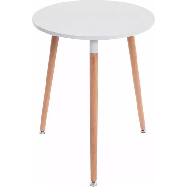 In And Outdoormatch Tavolino Jamel - Piano Bianco - Legno - Mdf - 60X60X75 Cm - Design Moderno-image