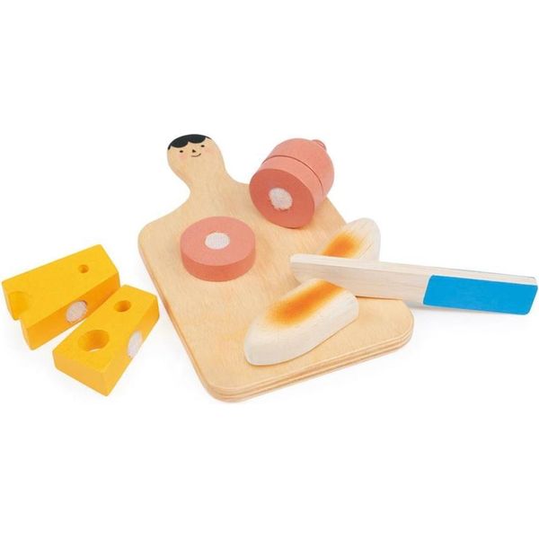 Tagliere Giocattolo In Legno Mentari - Salumi Per Bambini-image