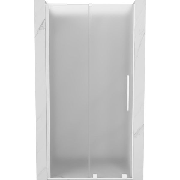 Mexen Velar L Porta Doccia Scorrevole 110 Cm, Brina, Bianco - 871-110-003-31-20-image