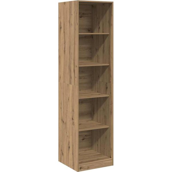 Vidaxl Armadio Rovere Artigianale 50X50X200 Cm Materiale A Base Di Legno-image