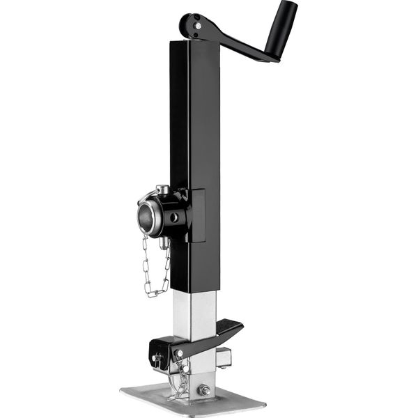 Gamba Di Sostegno Wiltec 900 Kg Con Supporto Per Tubo, Supporto Per Rimorchio Regolabile In Altezza Con Pedale, Supporto Di Parcheggio Per Roulotte E Rimorchi, Supporto Per Roulotte Con Perno Di Bloccaggio-image