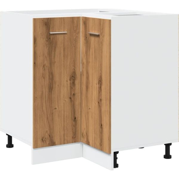 Vidaxl Armadio Da Cucina Lyon Artisan Rovere 75,5X75,5X81,5 Cm Materiale A Base Di Legno-image