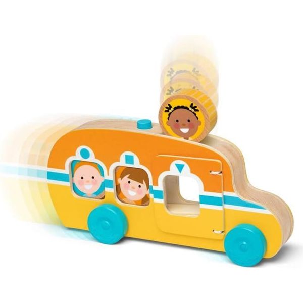 Melissa & Doug Autobus Di Legno Per Bambini - Giocattolo Per Lo Sviluppo-image