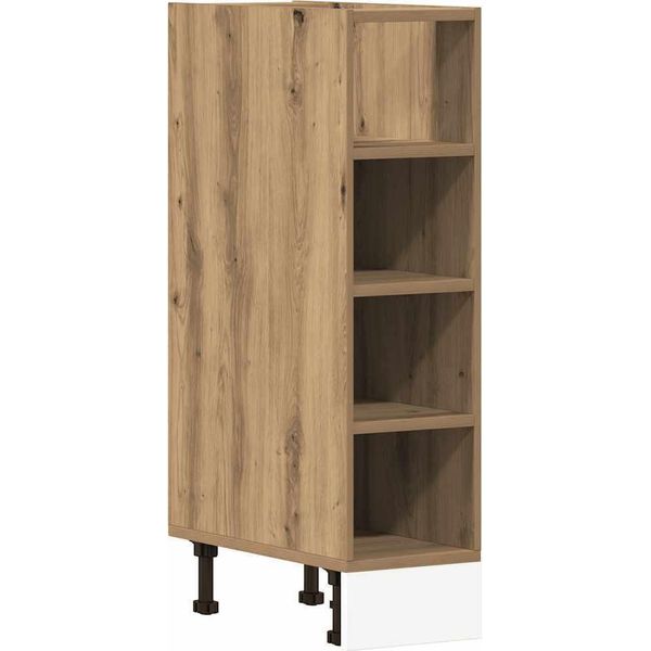 Vidaxl Armadio Base Riga Artisan Oak 20X44,5X81,5 Cm Materiale A Base Di Legno-image