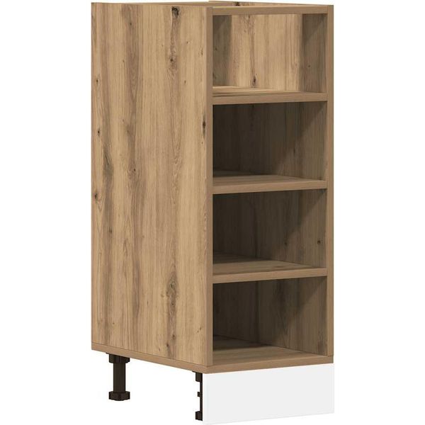 Vidaxl Armadio Base Riga Artisan Rovere 30X44,5X81,5 Cm Materiale A Base Di Legno-image