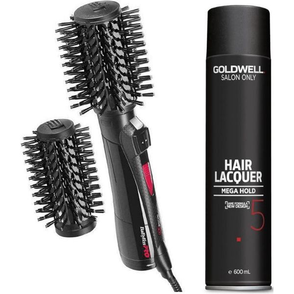 Babyliss Pro Styler Rotante Ad Aria Calda 800 BAB2770E + Goldwell Salon Only Hair Lacquer Mega Hold 600Ml-image
